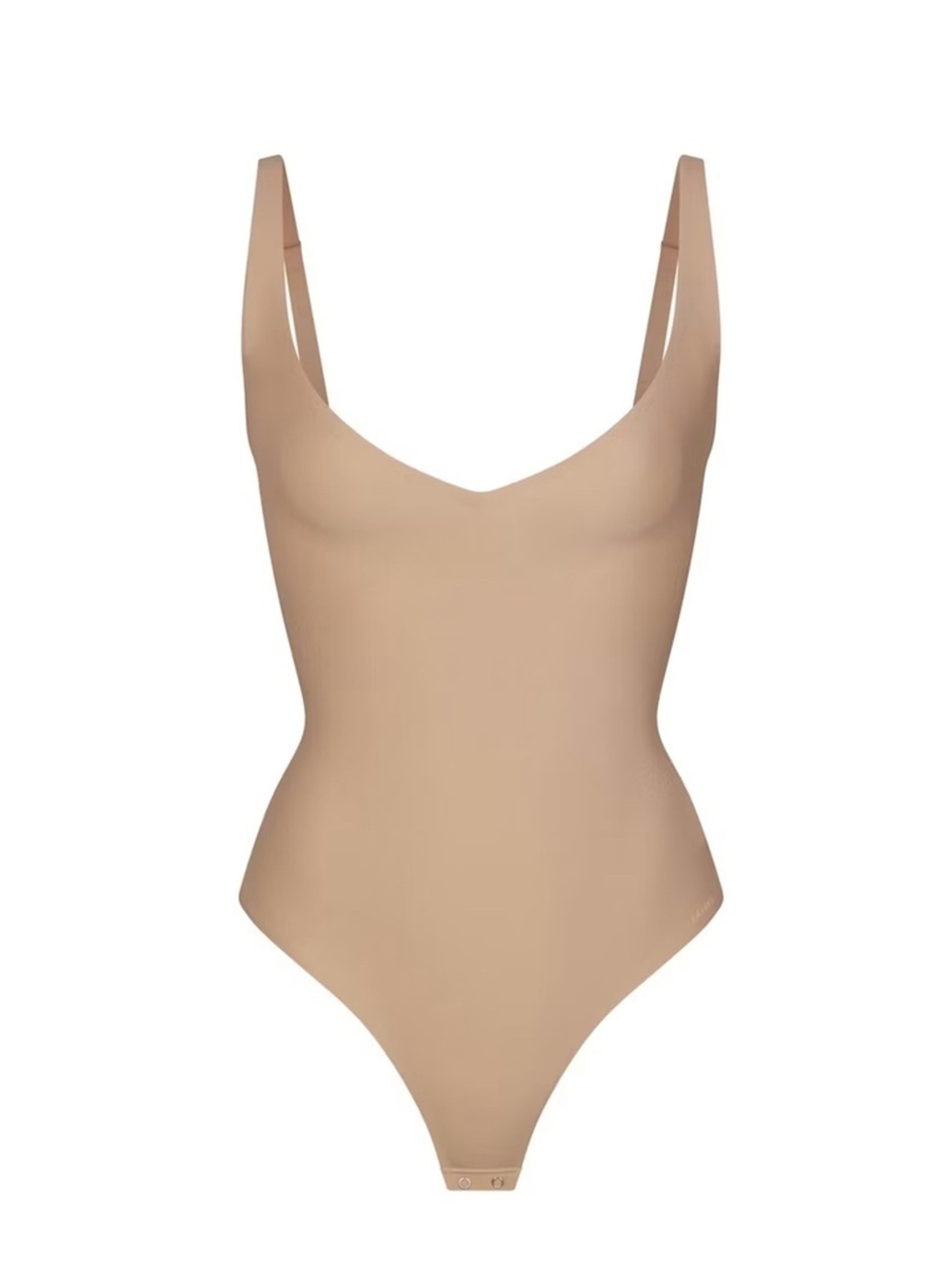 Skims Body Core Sculpt Plunge Thong Bodysuit Color Clay Size Large - Picture 3 of 5
